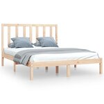 vidaXL Cadre de lit Bois de pin massif 140x190 cm
