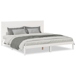 vidaXL Cadre de lit extra long sans matelas 200x220 cm bois massif