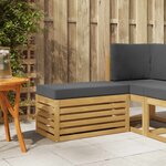 vidaXL Banc de Jardin Bois d'Acacia Massif Blanc