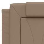 vidaXL Cadre de lit avec tête de lit Cappuccino 140x190 cm Similicuir