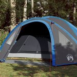 vidaXL Tente de camping à dôme 4 personnes bleu imperméable