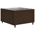 vidaXL Salon de jardin avec coussins 9 Pièces marron résine tressée