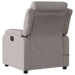 vidaXL Fauteuil de massage inclinable électrique Taupe Tissu