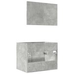 vidaXL Ensemble de meubles de salle de bain 2 Pièces gris béton