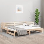 vidaXL Lit coulissant 2x(80x200) cm Bois de pin massif