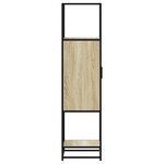 vidaXL Buffet haut chêne sonoma 35 5x35x139 cm bois d'ingénierie métal