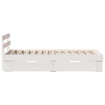 vidaXL Cadre de lit avec tiroir Blanc 100 x 200 cm Bois massif en pin