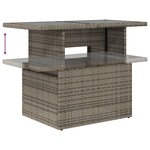 vidaXL Salon de jardin 8 Pièces avec coussins gris résine tressée