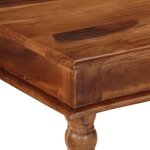 vidaXL Table à manger 80x80x77 cm bois d'acacia solide