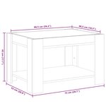vidaXL Table basse avec LED sonoma gris 73x53x45 cm bois d'ingénierie