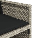 vidaXL Ensemble à manger de jardin et coussins 17 Pièces gris clair rotin