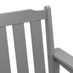vidaXL Banc de jardin Gris clair 120 x 59 x 88cm Plastique