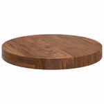 vidaXL Plateau de table Marron foncé Ø 40 x 4 cm Chêne massif