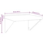 vidaXL Étagère murale 50x45x31 cm argenté acier inoxydable