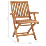 vidaXL Chaises de jardin lot de 2 et coussins anthracite Bois de teck
