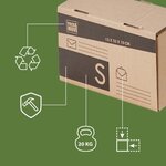 Pack and Move - Lot 24 colis pour expédition - Taille S - Carton renforcé - 23 x 10 x 13 cm - 20 KG max