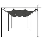 vidaXL Pergola avec toit rétractable anthracite 589x292x230 cm