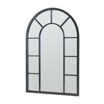 Miroir décoration moderne design mural MDF 90 x 60 cm noir 03_0010176