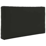 vidaXL Coussin de canapé d'extérieur 2 Pièces Noir Polyester