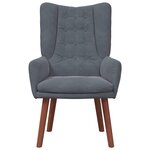 vidaXL Fauteuil relaxant Gris foncé 63 x 67 x 94 cm Velours