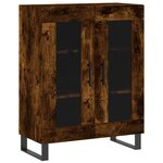 vidaXL Buffet haut Chêne fumé 69 5x34x180 cm Bois d'ingénierie