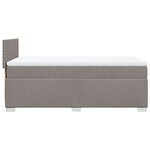 vidaXL Sommier à lattes de lit avec matelas Taupe 90x190 cm Tissu