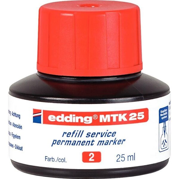 Recharge pour marqueur permanent edding e21 25 ml - rouge