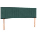 vidaXL Sommier à lattes de lit et matelas et LED vert foncé 160x210cm velours