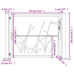 vidaXL Portail de jardin 105x105 cm acier corten conception d'herbe