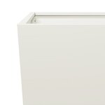 vidaXL Jardinières 2 Pièces blanc 45x45x75 cm acier