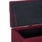 vidaXL Banc avec compartiment de rangement 116 cm Bordeaux Polyester
