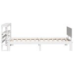 vidaXL Cadre de lit avec tête de lit sans matelas blanc 90x200 cm