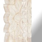 vidaXL Miroir Blanc 80x50 cm Bois de manguier massif