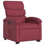 vidaXL Fauteuil inclinable rouge bordeaux tissu