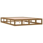 vidaXL Cadre de lit sans matelas marron miel 120x190 cm bois massif