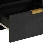 vidaXL Table de chevet noir 40x33x46 cm bois d'ingénierie