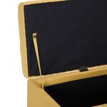 vidaXL Banc avec compartiment de rangement 116 cm Jaune Polyester