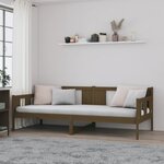 vidaXL Lit de jour marron miel bois de pin massif 80x200 cm