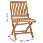 vidaXL Chaises de jardin lot de 2 coussins rouge bordeaux Teck massif