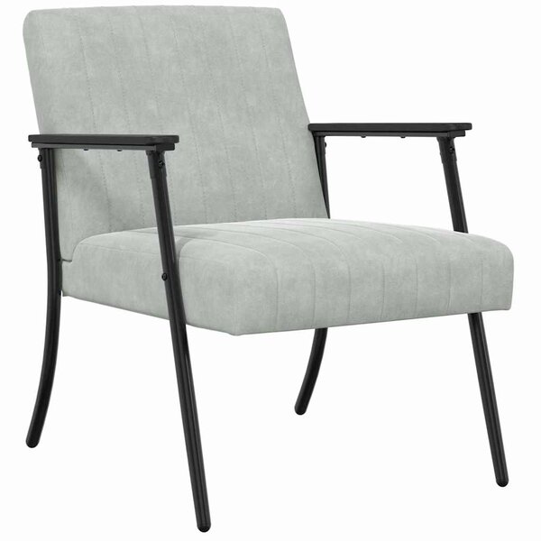 vidaXL fauteuil Gris clair 59 x 75 x 78 cm Velours