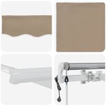 vidaXL Auvent Rétractable 400 × 350 cm Beige