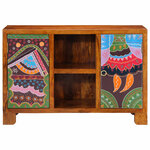 vidaXL Buffet multicolore 90x35x60 bois massif d'acacia