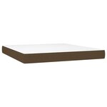 vidaXL Sommier à lattes de lit matelas et LED Marron foncé 160x200 cm