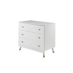 Ensemble 4 Pièces Billy Lit commode grande armoire blanc