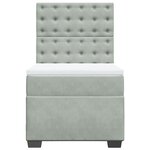 vidaXL Sommier à lattes de lit et matelas Gris clair 80x200 cm Velours