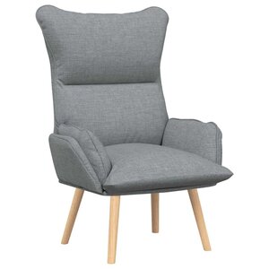 vidaXL fauteuil Gris clair 69 x 74 x 93 cm Tissu et Contreplaqué