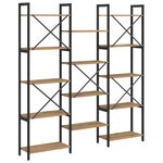 vidaXL Étagère chêne artisanal 156 x 25 x 167.5 cm Bois d'ingénierie