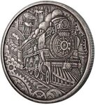Pièce de monnaie en Argent 50 Dollars g 94.25 Millésime 2025 STEAM LOCOMOTIVE