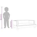 vidaXL Canapé pour enfants rose 80x45x30 cm velours
