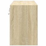 vidaXL Meuble TV mural avec lumières LED chêne sonoma 80x31x45 cm